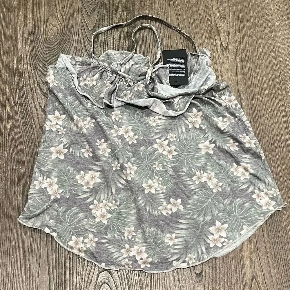 NWT Chaser Tropical Floral Print Spaghetti Strap Tank Top Size M
